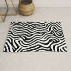 Black and white zebra stripe print art pattern Rug Gallery Image 1