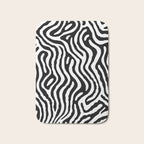 Black and white zebra stripe print art pattern Bath Mat Gallery Image 1
