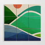 Oahu Shoreline Abstract Landscape Wood Wall Art Gallery Image 1