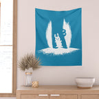 cornered! (bunny and crocodile) Wall Tapestry Gallery Image 2