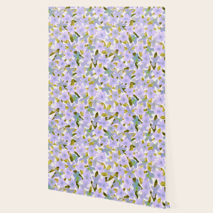 Lilac Watercolor Garden Wallpaper Gallery Image 2