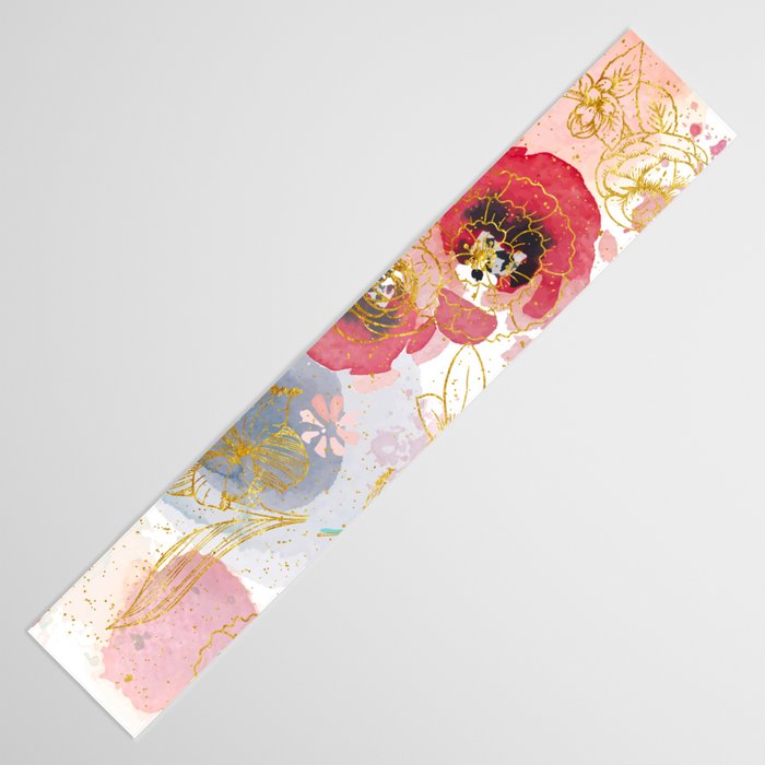 Golden flowers Table Runner Gallery Image 3