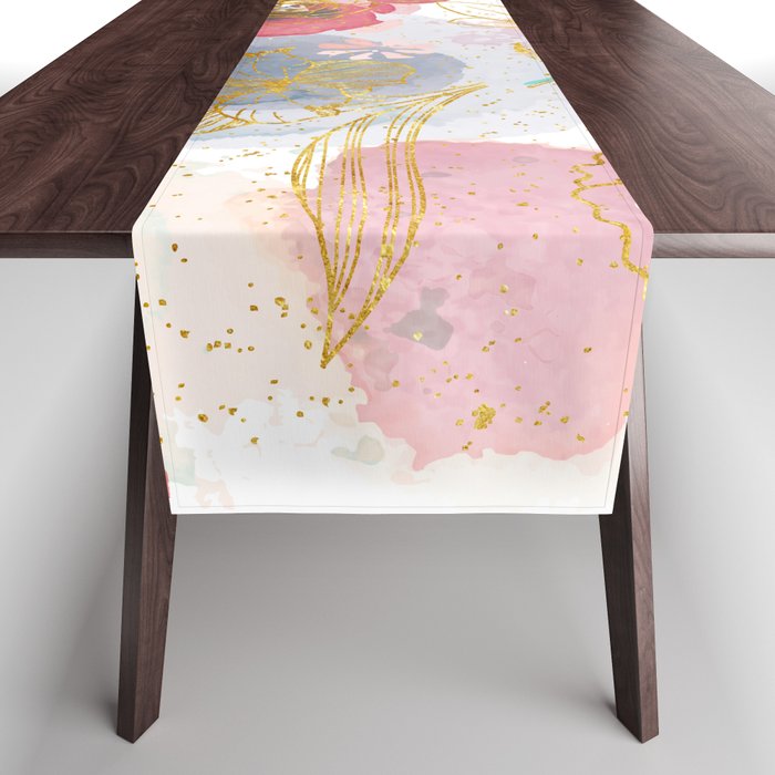 Golden flowers Table Runner Gallery Image 1