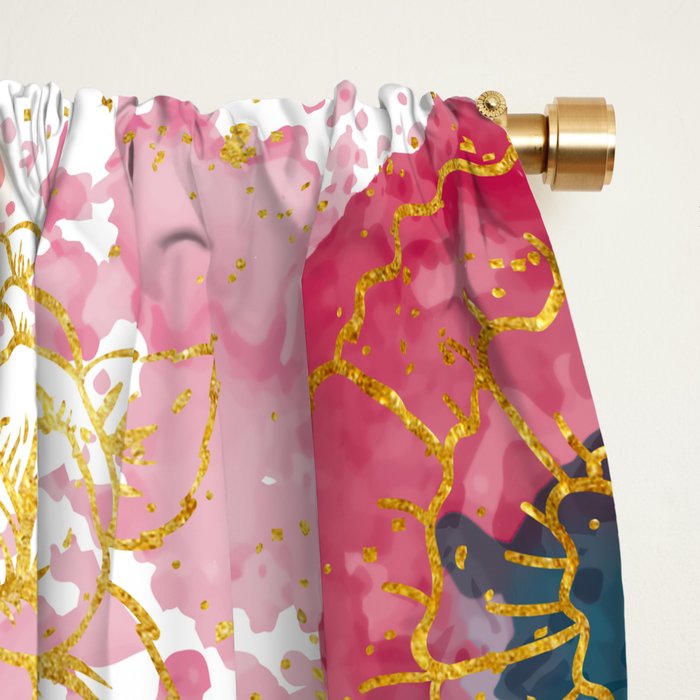 Golden flowers Window Curtain Gallery Image 2