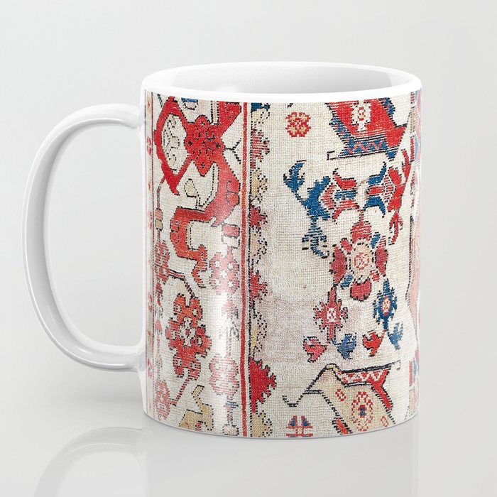 Ushak Selendi 17th Century Bird Carpet Print Coffee Mug Gallery Image 3