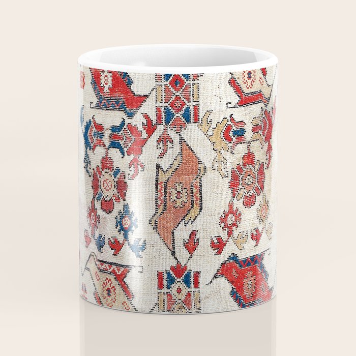 Ushak Selendi 17th Century Bird Carpet Print Coffee Mug Gallery Image 4