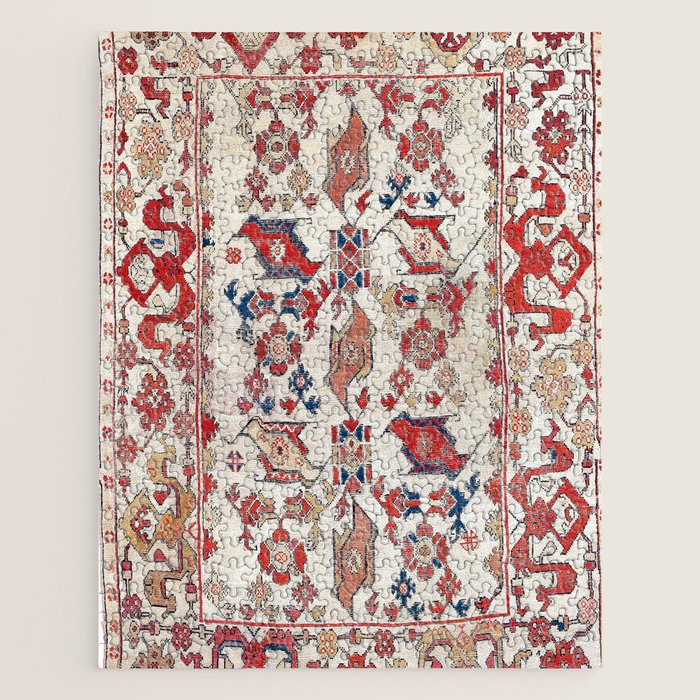 Ushak Selendi 17th Century Bird Carpet Print Jigsaw Puzzle Gallery Image 1