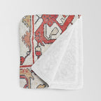 Ushak Selendi 17th Century Bird Carpet Print Throw Blanket Gallery Image 3