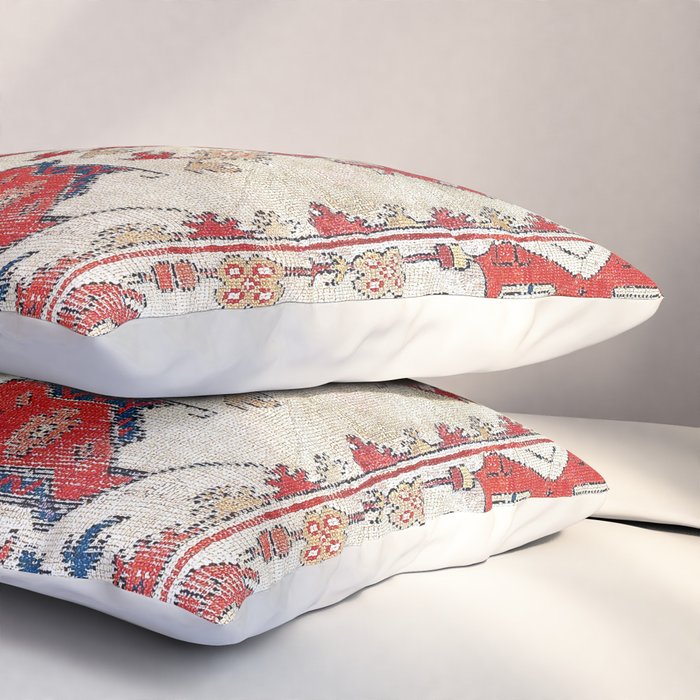 Ushak Selendi 17th Century Bird Carpet Print Pillow Sham Gallery Image 3