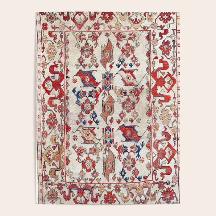Ushak Selendi 17th Century Bird Carpet Print Poster Gallery Image 4