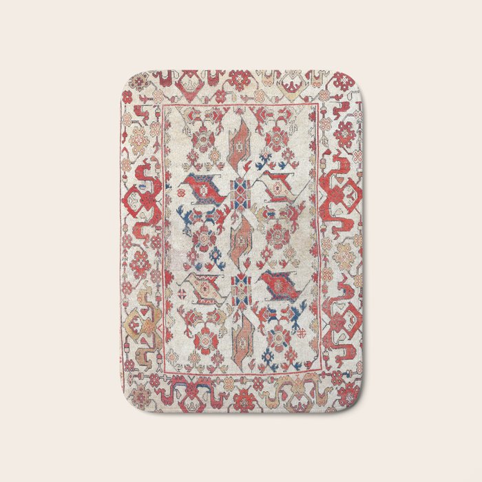 Ushak Selendi 17th Century Bird Carpet Print Bath Mat Gallery Image 1