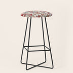 Ushak Selendi 17th Century Bird Carpet Print Stool Gallery Image 1