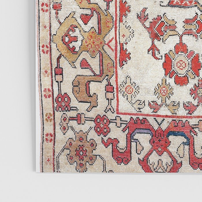 Ushak Selendi 17th Century Bird Carpet Print Poster Gallery Image 3
