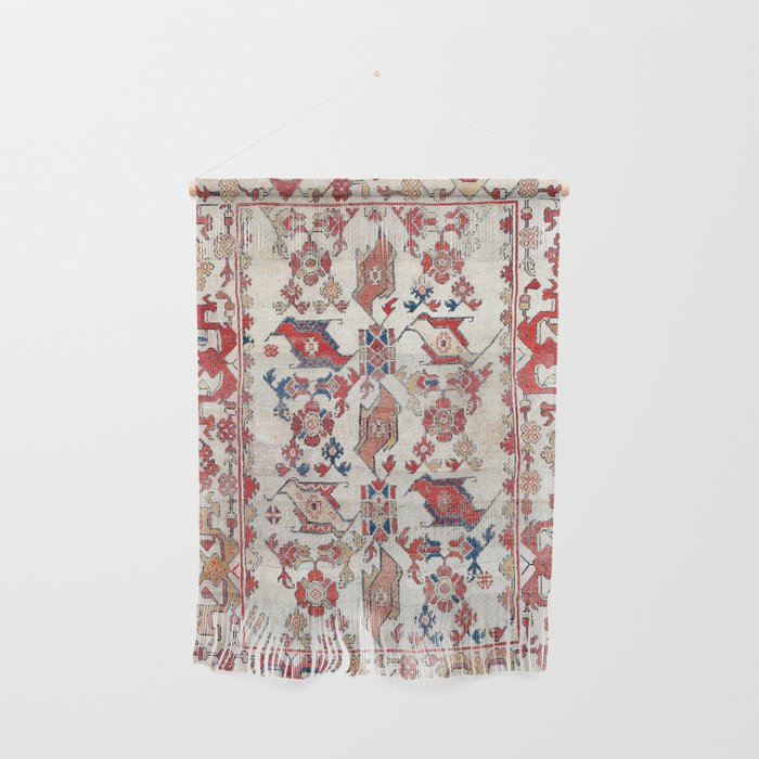 Ushak Selendi 17th Century Bird Carpet Print Wall Hanging Gallery Image 1