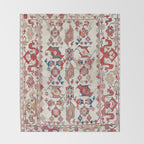 Ushak Selendi 17th Century Bird Carpet Print Throw Blanket Gallery Image 2
