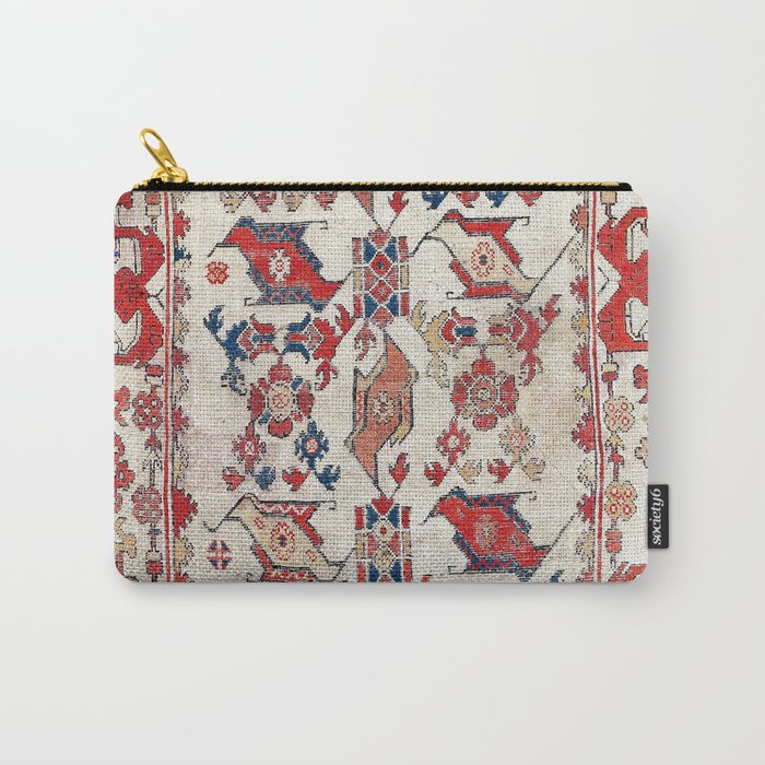 Ushak Selendi 17th Century Bird Carpet Print Carry All Pouch Gallery Image 1