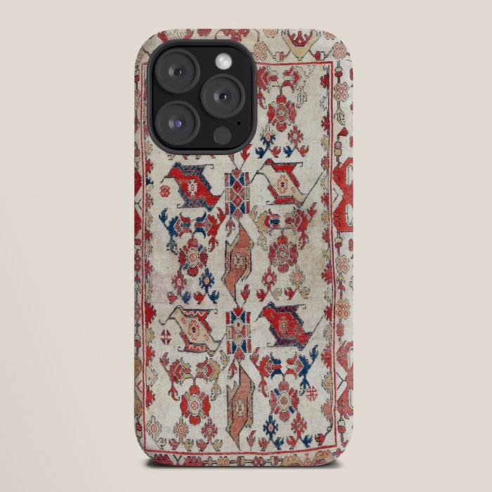 Ushak Selendi 17th Century Bird Carpet Print iPhone Case Gallery Image 20
