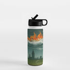 Heavenly fire over Augsburg  Augsburger Wunderzeichenbuch Himmelsfeuer uber Augsburg Water Bottle Gallery Image 1