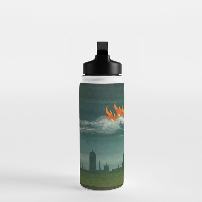 Heavenly fire over Augsburg  Augsburger Wunderzeichenbuch Himmelsfeuer uber Augsburg Water Bottle Gallery Image 3