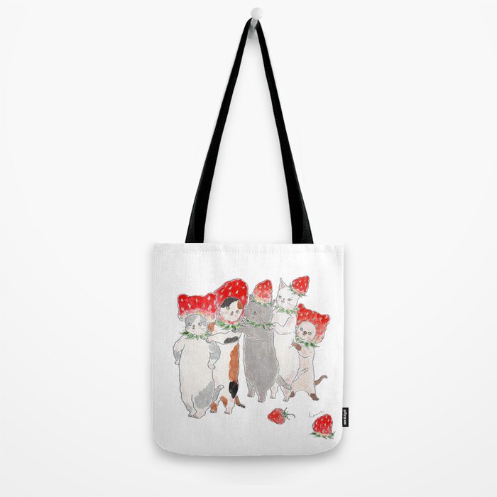 Ichigo Train Nyanco - Strawberry Train Kittens - Tote Bag Gallery Image 2