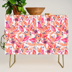watercolor peach fuzz leaves Credenza Gallery Image 1