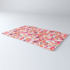 watercolor peach fuzz leaves Rug Gallery Image 3