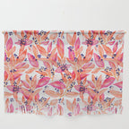 watercolor peach fuzz leaves Wall Hanging Gallery Image 1