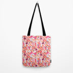 watercolor peach fuzz leaves Tote Bag Gallery Image 2