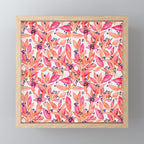 watercolor peach fuzz leaves Mini Art Print Gallery Image 1