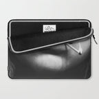 Livin' on the edge | Black and white photograph Laptop Sleeve Gallery Image 2