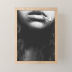 Livin' on the edge | Black and white photograph Mini Art Print Gallery Image 1