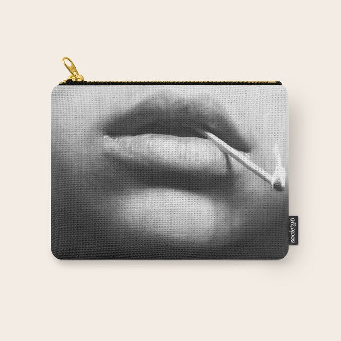 Livin' on the edge | Black and white photograph Carry All Pouch Gallery Image 1