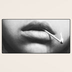 Livin' on the edge | Black and white photograph Desk Mat Gallery Image 3