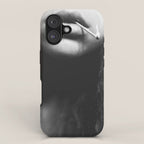 Livin' on the edge | Black and white photograph iPhone Case Gallery Image 1