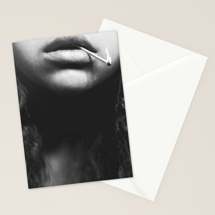 Livin' on the edge | Black and white photograph Stationery Card Gallery Image 2