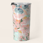 Abstract painting of flowers and plants Travel Mug Gallery Image 3