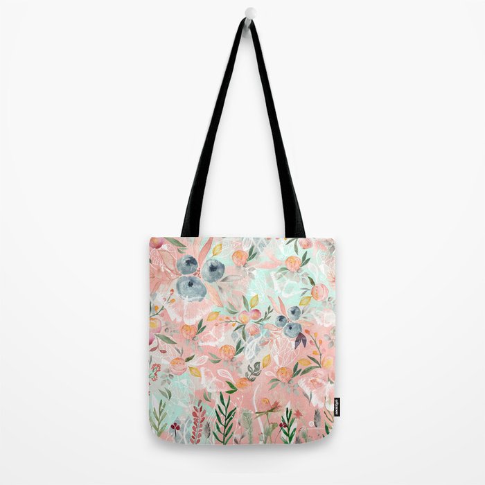 Abstract painting of flowers and plants Tote Bag Gallery Image 2