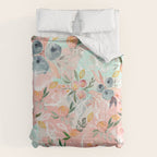 Abstract painting of flowers and plants Comforter Gallery Image 6