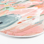 Abstract painting of flowers and plants Bath Mat Gallery Image 3