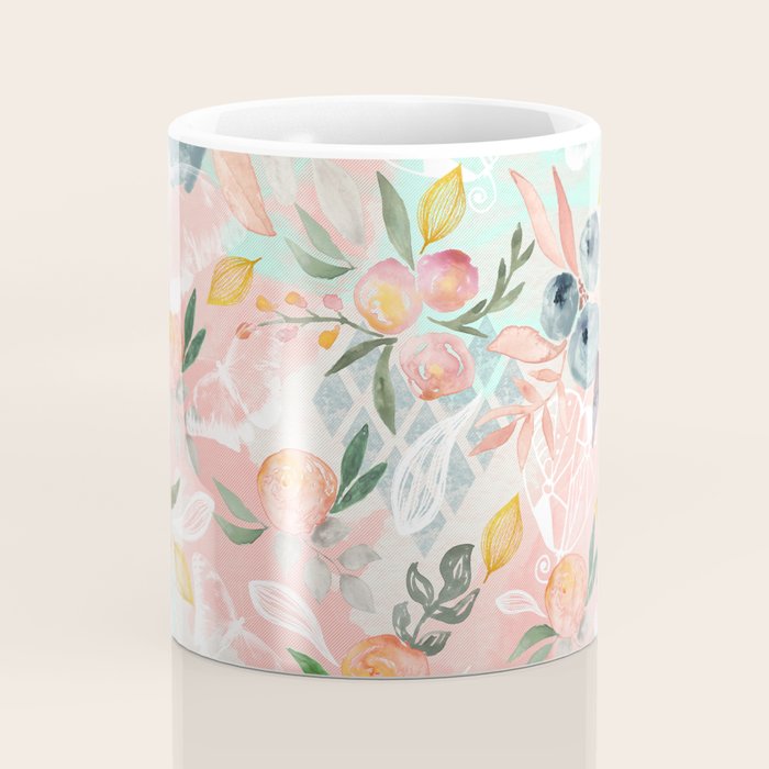Abstract painting of flowers and plants Coffee Mug Gallery Image 4