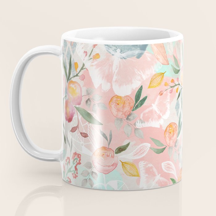 Abstract painting of flowers and plants Coffee Mug Gallery Image 3
