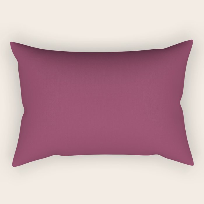 Solid Ripe Berry Rectangular Pillow Gallery Image 2