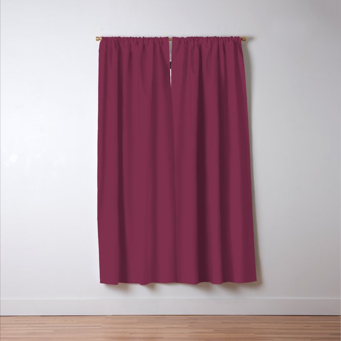 Solid Ripe Berry Window Curtain Gallery Image 3