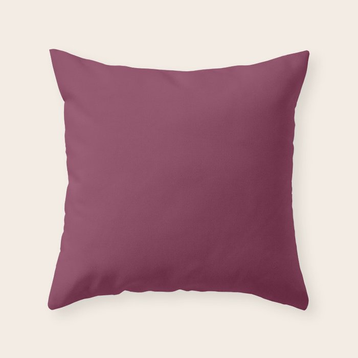 Solid Ripe Berry Throw Pillow Gallery Image 6