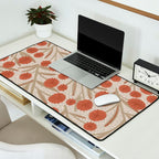 Summer Garden / Red & Dark Beige Desk Mat Gallery Image 2