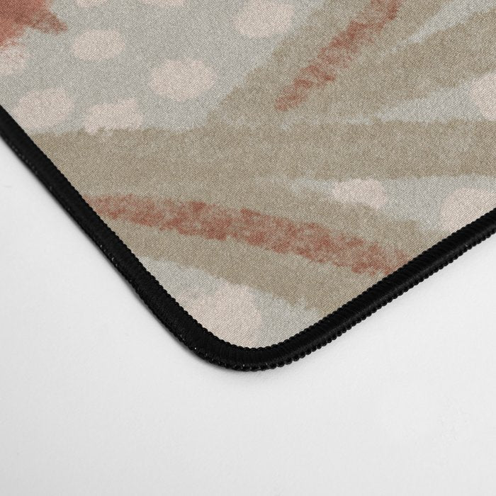 Summer Garden / Red & Dark Beige Desk Mat Gallery Image 4