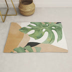 Abstract Art Tropical Leaves 3 Rug Gallery Image 1