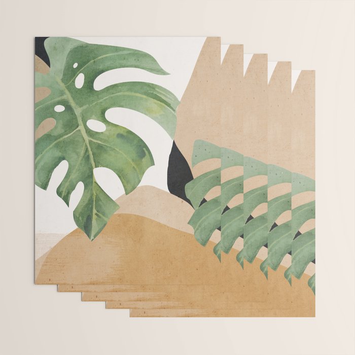 Abstract Art Tropical Leaves 3 Wrapping Paper Gallery Image 3