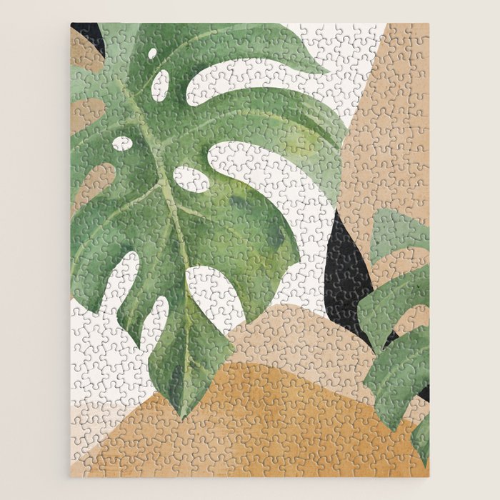 Abstract Art Tropical Leaves 3 Jigsaw Puzzle Gallery Image 1