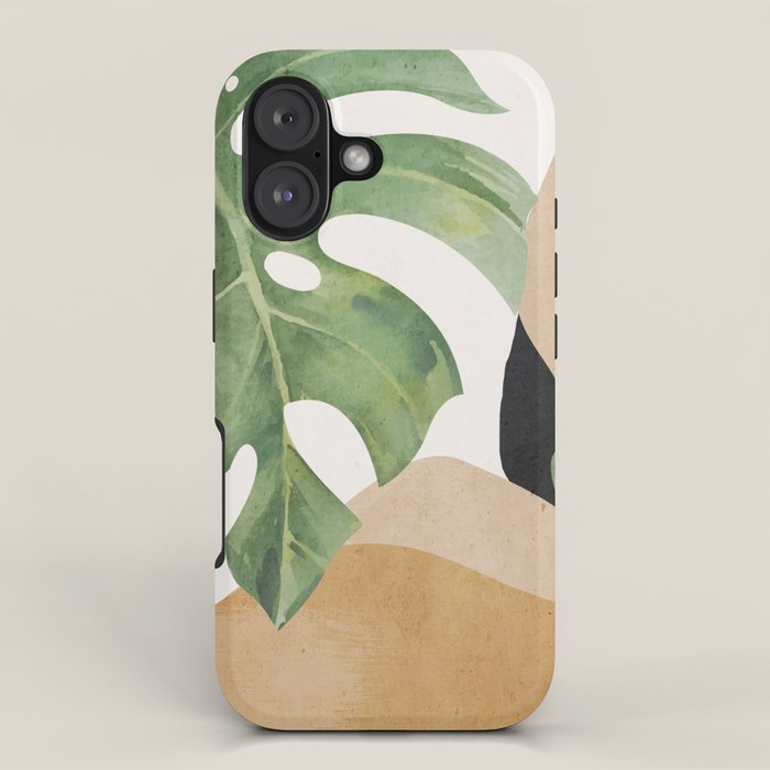 Abstract Art Tropical Leaves 3 iPhone Case Gallery Image 1